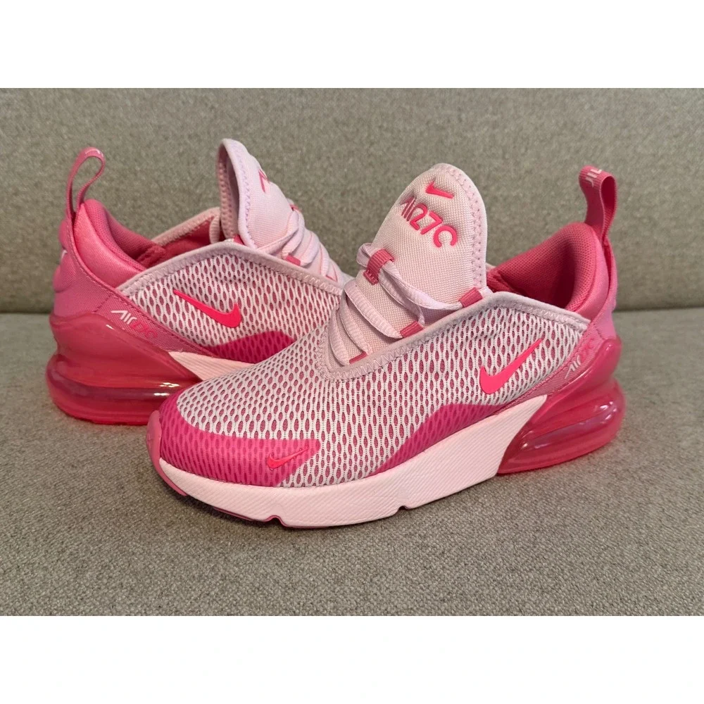 Nike Air Max 270 Kids Pink Foam Hyper Pink Sneakers IQ9200-663 Size 1Y